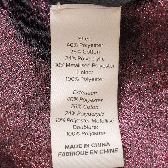 Cinq A Sept Soleil Coctail Dress SZ 2 Metallic Burgundy Red Knee Length Strappy - Picture 10 of 11